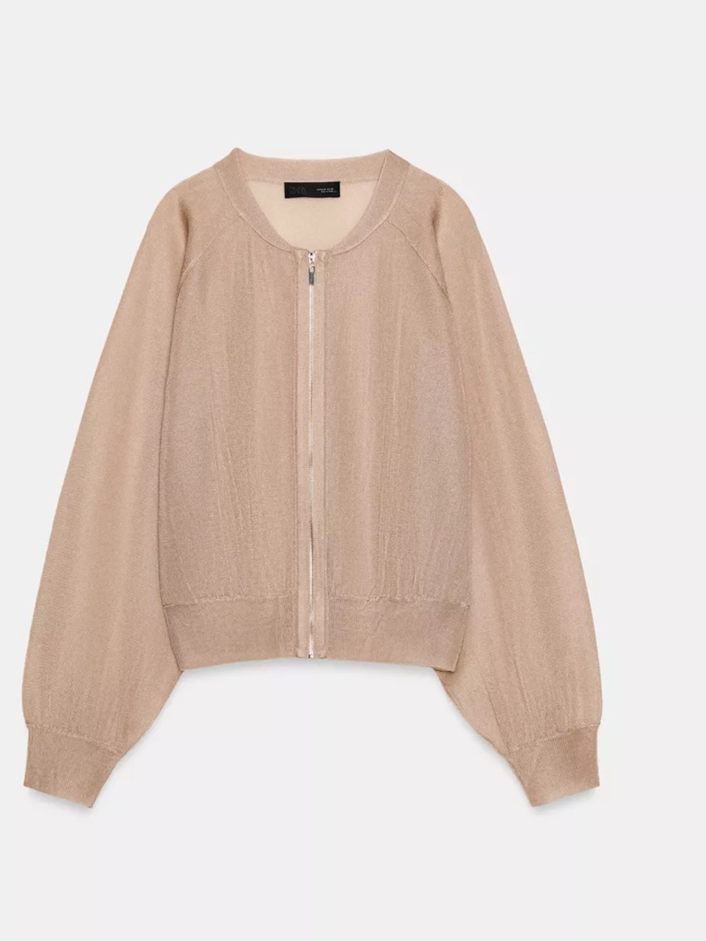 ZARA KNIT BOMBER JACKET